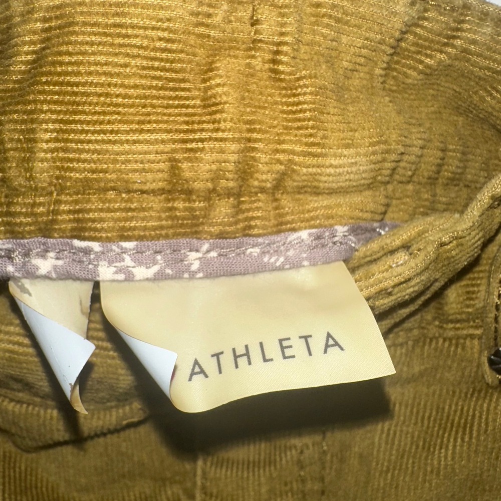Athleta Kaleidoscope Old Gold‎ Corduroy Mini Skirt Size 4 Spring Summer Vacation - Picture 4 of 9